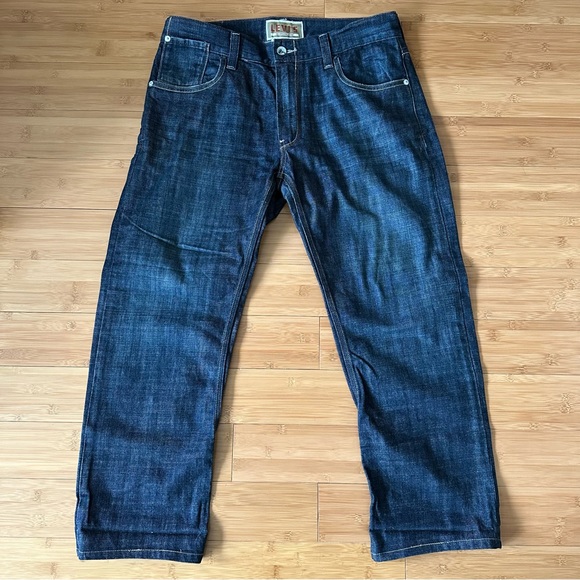 Levi's 514 Slim Straight Denim Blue Jean 36x30 Double Flap Pockets Zip Fly - Picture 5 of 16